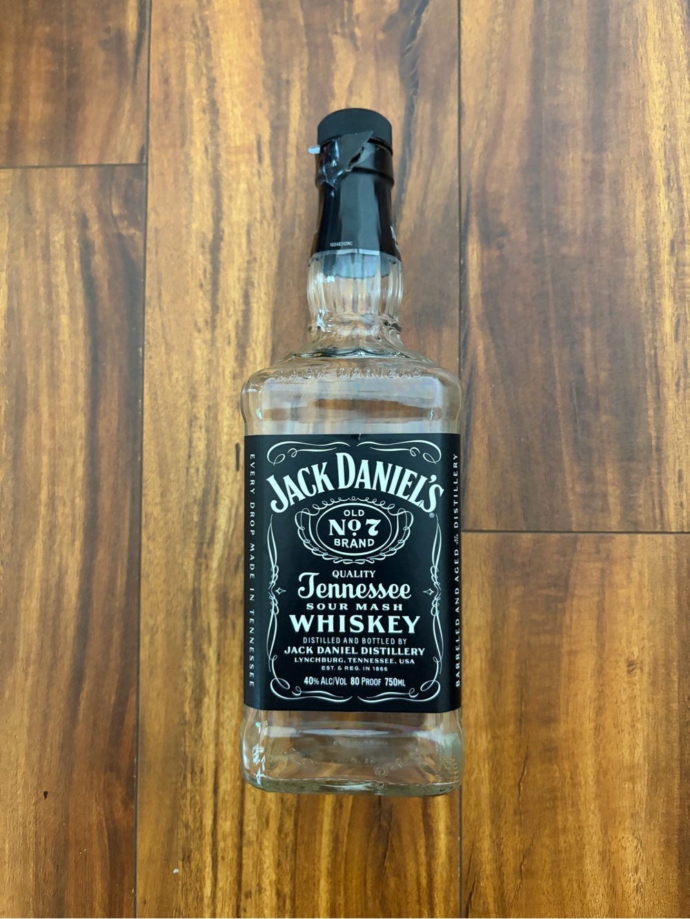 Jack Daniel's Tennessee Whiskey EMPTY Bottle - Black Label